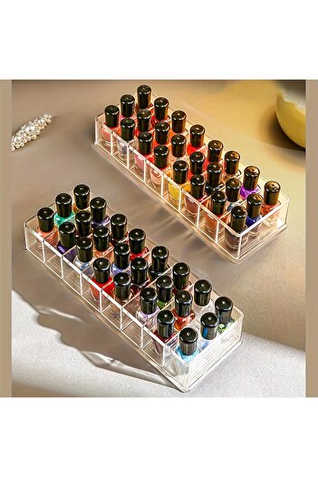 Choice 2pcs Acrylic Nail Polish Organizer,clear Display Rack, Cosmetic Storage Rack,nail Studio Props,durab