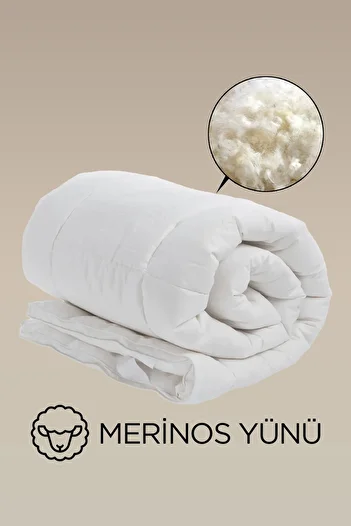 BEYAZLALE Single Lamb Wool 100% Natural Quilt |   Organic Merino Wool Quilt with Special Bag