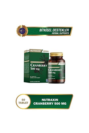 Nutraxin Cranberry 500 Mg 60 Tablets