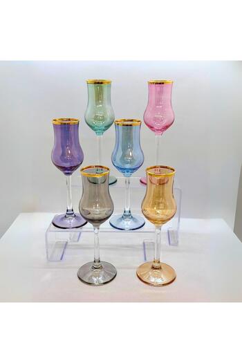 Tırtıl Home Züccaciye Grappa Coffee Side Glass 6 Colors