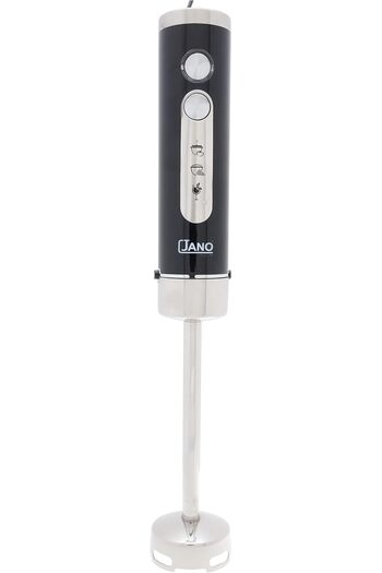 JANO Electric Hand Blender 4 In 1 With Whisk, Chopper, Cup, Stainless Steel Blade 300w, Black/transparent