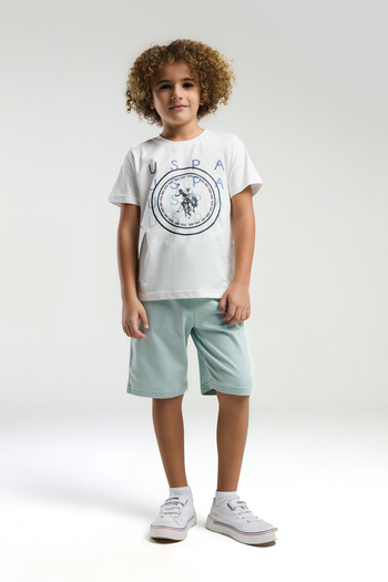U.S. Polo Assn. Boy's White Pajama Set 50310806 -Vr013