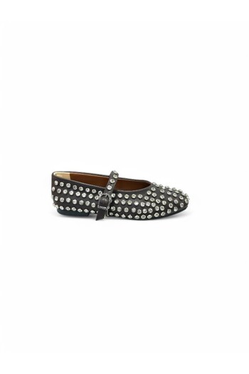 iskarpino Women's Staple Stone Genuine Leather Daily Ballerinas