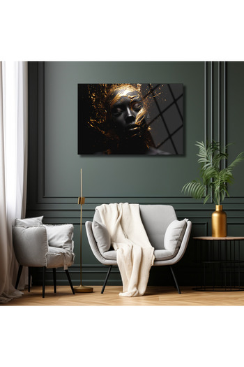 indispensablely Silhouette Glass Painting , Modern Wall Decor , Professional Uv Printing on Tempered Glass , Luxury Wall Painting