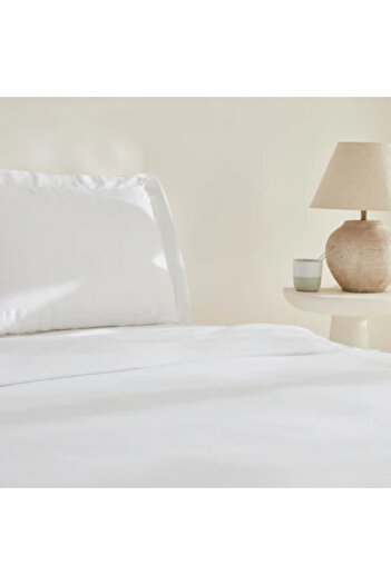 Karaca Home White Collection Felves 100% Baumwolle Doppelbett Bettw sche Set Wei