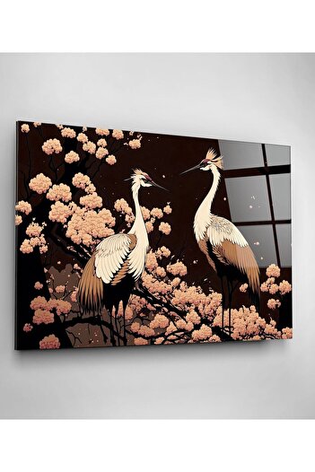 indispensablely Sakura Glass Table, Decorative Glass Table