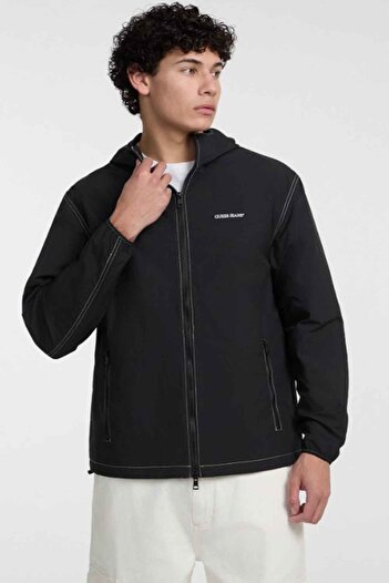 Guess Erkek GJ Packable Windbrak Mont - Siyah