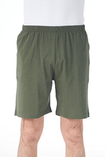 REMSA Men's Pajamas Combed Cotton Shorts Single Bottom 151 Plain Khaki
