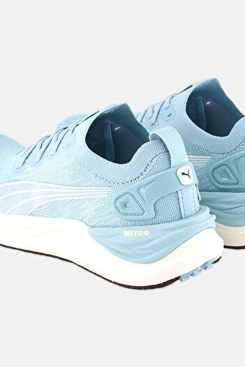 Puma Women Electrify Nitro 3 Knit Lace Up Running Shoes, Pastel Blue