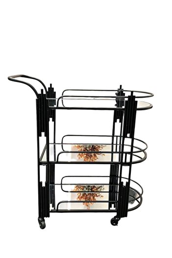 aljahwari 3Tier Black Service Cart