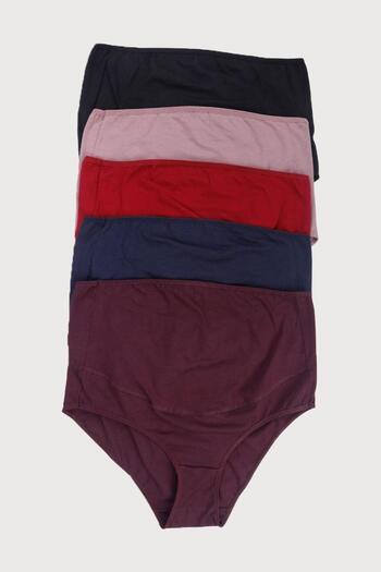 Nicoletta Dámské těhotenské kalhotky 5 Pack Lycra Claret Red