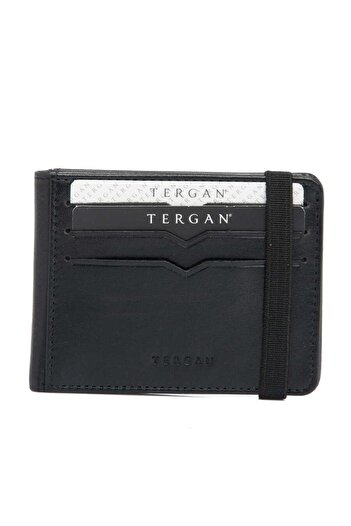 Tergan S1KK00001600-B06 Δερμάτινη θήκη πιστωτικής κάρτας για άνδρες - Μαύρη