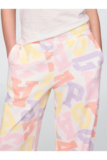 GAP Girl's Multicolored Relaxed Wide Leg French Terry Sweatpants