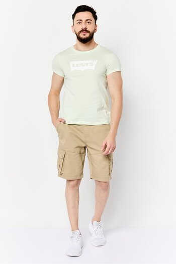 Levi's Men Crew Neck Short Sleeves Graphic Printed T-Shirt, Light Mint