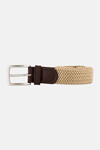 Dockers Men Braided Belt, Khaki