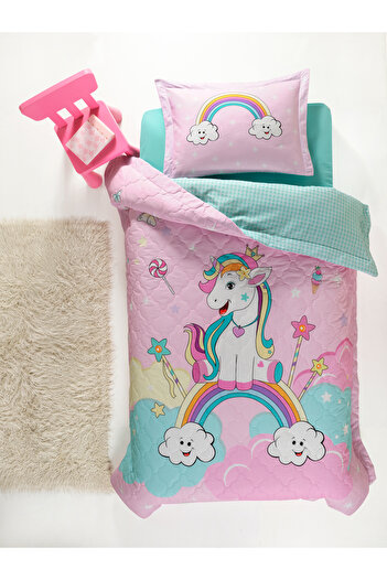vionka home Tek Kişilik Dört Mevsim Set Unicorn (120X200 ÇARŞAFLI)