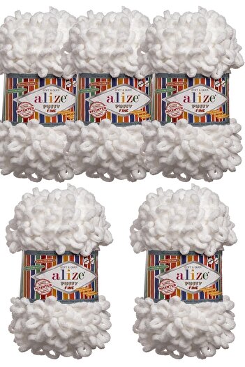Alize 5 Puffy Fine Knitted Finger Pillows - 100 g 14.5 Meters
