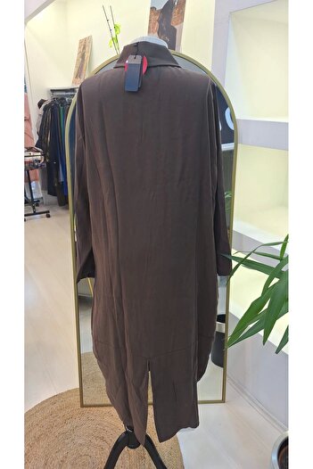 Invee INVEE 6961 Model Cap - Thin Fabric, Collar Detail, Brown Color