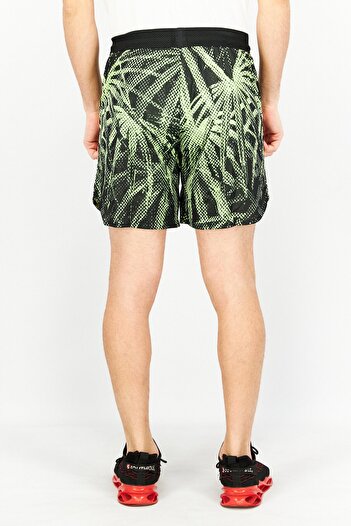 adidas Men Sportswear Fit 7 Inseam Brand Logo Training Shorts, Black/Green
