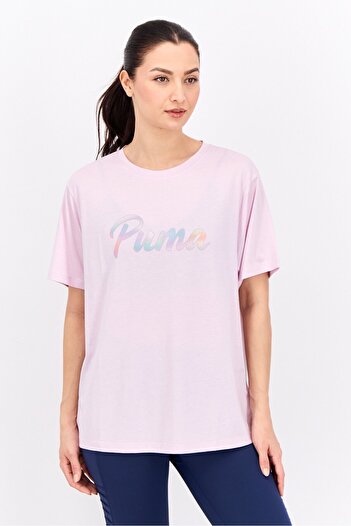 Puma Women Sportswear Fit Short Sleeves Training T-Shirt, Lavender