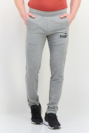 Puma Men Slim Fit Brand Logo Training Track Pant, Grey