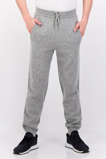 Esprit Men Regular Fit Knitted Cuffed Jogger, Grey