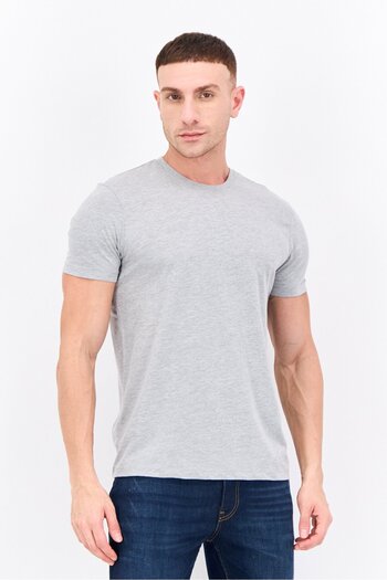 Riders by Lee Men Crew Neck Short Sleeves Heather T-Shirt, Grey