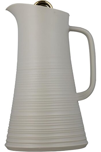 ALSAIF Deva Coffee And Tea Vaccum Flask In Grey/gold / Leak-proof And Keeps Drinks Hot 1 Liter
