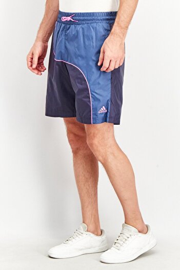 adidas Men Sportswear Fit Drawstring Embroidered Logo Trae Shorts, Blue