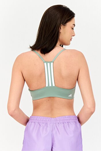 adidas Women Brand Logo Padded Sports Bra, Sage Green