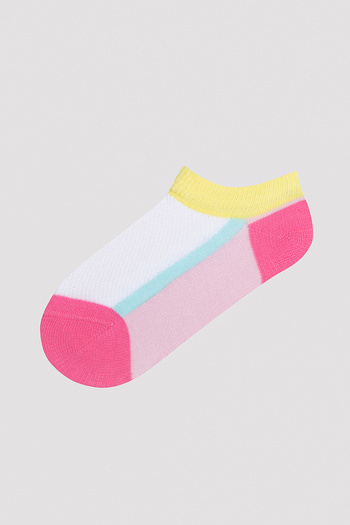 Penti Girl's One Line Multicolored 3-Piece Booties Socks