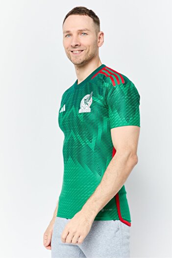 adidas Men Sportswear Fit Short Sleeve Mexico Football Jersey, Green