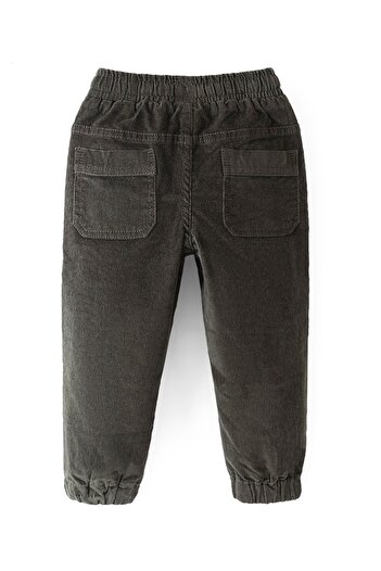Babyhug Babyhug Cotton Spandex Full Length Corduroy Pants with Stretch - Olive