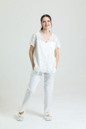 Magic Form Cotton Embroidery Lace Women's Pajama Set
