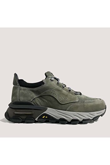 Bulldozer Men's Nubuck Leather Casual Shoes 250011 - Gray - 45