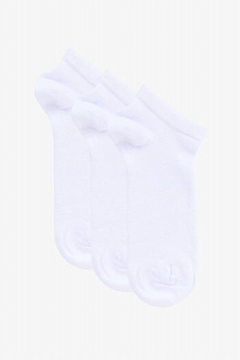ALTINYILDIZ CLASSICS Men's White 3 Pack Booties Socks
