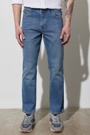 WRANGLER Pantaloni elastici din denim cu talie normală Texas Straight Fit