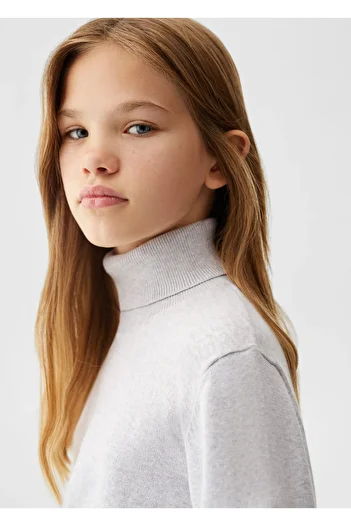 MANGO Woman Girl's Light Gray Sweater 57966310