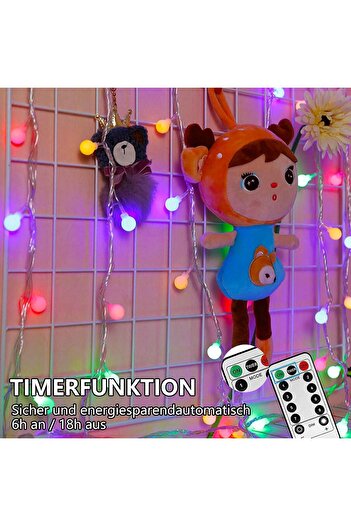 sgeteknoloji Usb Girişli Renkli Işık 12 Metre 99 Led Kumandalı 8 Modlu Ev Bahçe Balkon Ağaç Çit Süsü Led