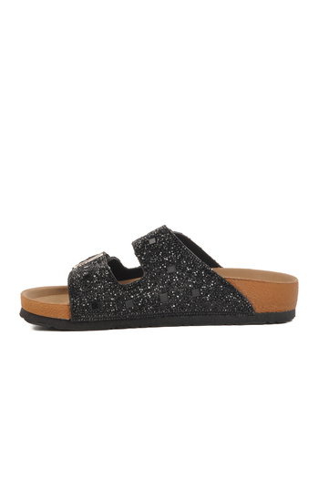 Pierre Cardin Black Stone Embroidered Lightweight Women's Slippers Pc-7552 Z
