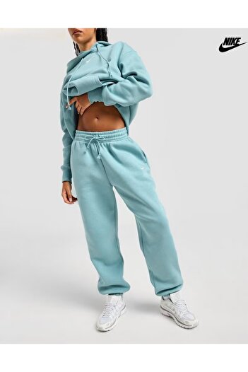 Nike Sportswear Phoenix Fleece High-Waisted Oversized Mavi Kadın Eşofman Altı
