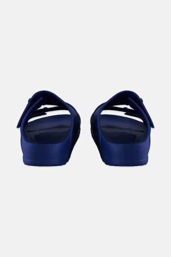 Sun Stone Men Bowie Three Velcro Strap Slide Sandals, Navy