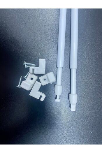 Şahinsoy perde White Briz Curtain Rod (Butterfly Curtain Rod) 60-80cm