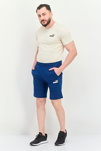 Puma Men Slim Fit Brand Logo Outdoor Shorts, Blue