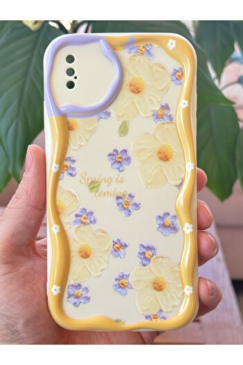 Fibaks Case for Apple iPhone X/Xs Design Patterned Camera Protection Daisy Flower Color Silicone Cover