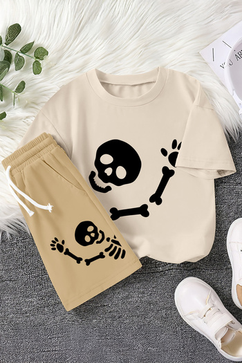 MYADA New Season Cute Skeleton Printed 2-Piece Children's Suit 23466