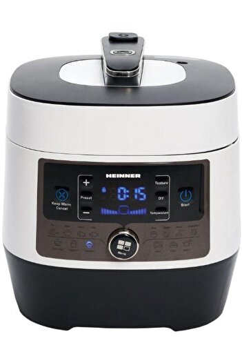 Heinner Multicooker Heinner HPCK-6WH, Timer, 14 programe, Display LED, Gatire aburi/sub presiune, 1000W