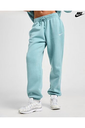 Nike Sportswear Phoenix Fleece High-Waisted Oversized Mavi Kadın Eşofman Altı