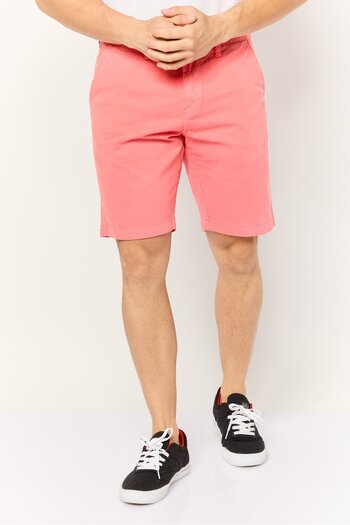 Nautica Men Solid Chino Shorts, Dusty Pink