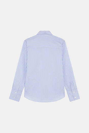 W Collection MAVİ ÇİZGİLİ GÖMLEK